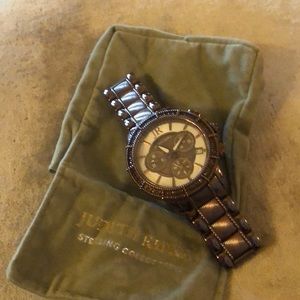 Judith Ripka Sterling Bronze Chrono Watch.
